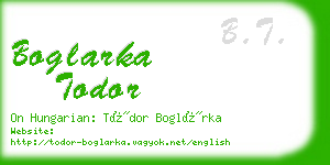 boglarka todor business card